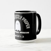 Paranormale Tasse des Museums - Schwarz und Weiß (VorderseiteRechts)