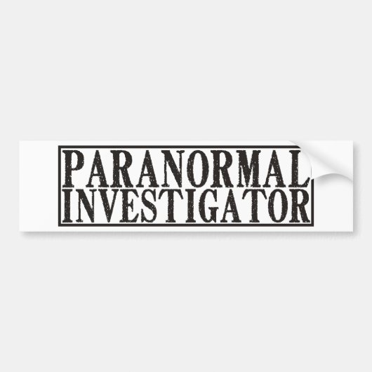 Paranormale Untersuchung Autoaufkleber (Vorne)