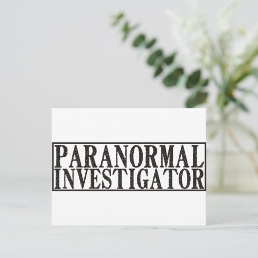 Paranormale Untersuchung Postkarte (Stehend Vorderseite)