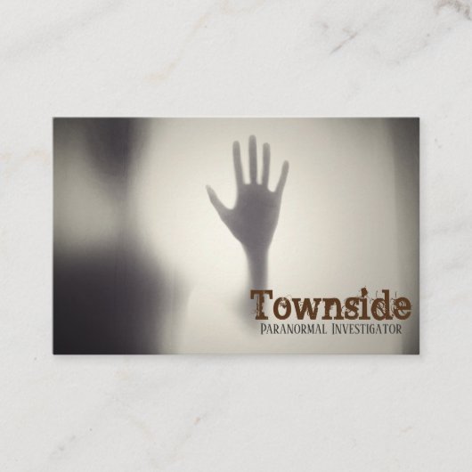 Paranormale Visitenkarte des Ermittlers (Vorderseite)