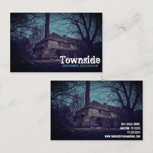 Paranormale Visitenkarte des Ermittlers (Vorne/Hinten)