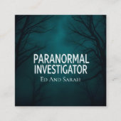 Paranormaler Ermittler Dunkler Wald Quadratische Visitenkarte (Vorderseite)