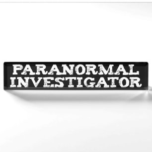 Paranormaler Ermittler Geistjagd Namensplakette