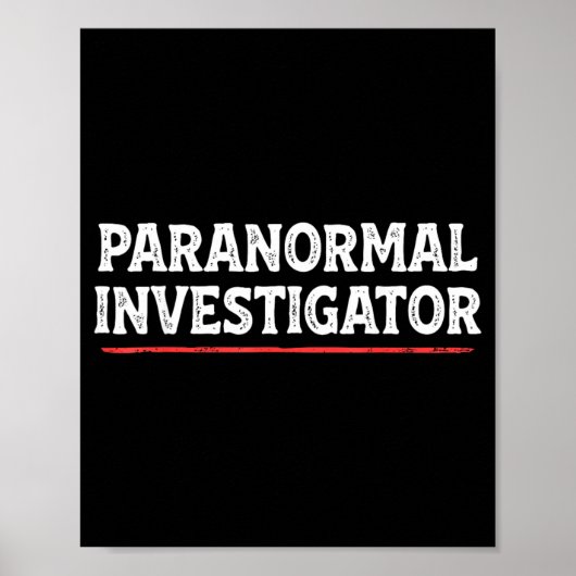 Paranormaler Ermittler Geistjäger Jäger Lustig Poster (Vorne)