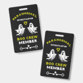 Paranormaler Ermittler Ghost Hunter Ausweis (Vorder- & Rückseite)