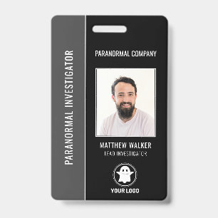 Paranormaler Ermittler QR-Code Namensschild Fotoau Ausweis