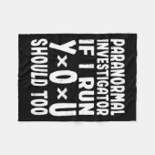 Paranormaler Ermittler, wenn ich sie führe, sollte Fleecedecke (Vorderseite (Horizontal))