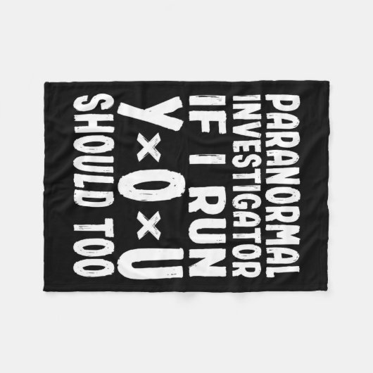 Paranormaler Ermittler, wenn ich sie führe, sollte Fleecedecke (Vorderseite (Horizontal))