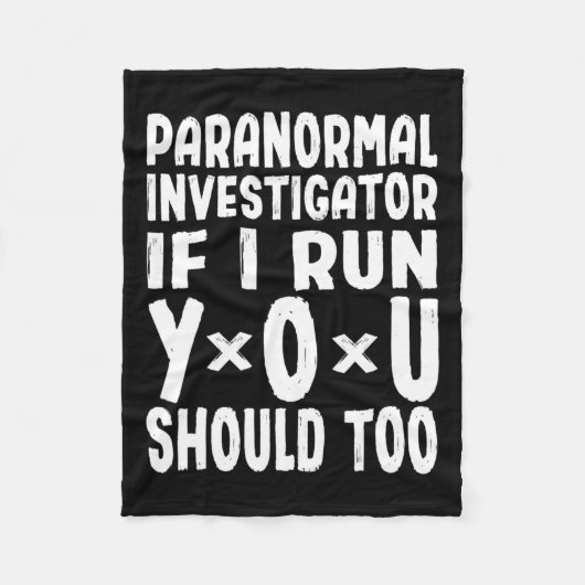 Paranormaler Ermittler, wenn ich sie führe, sollte Fleecedecke (Vorderseite)