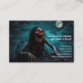 Paranormaler Ermittler Zombie untot Visitenkarte (Rückseite)