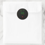 Paranormaler Geister-Tracker-Radar-Display-Scanner Runder Aufkleber (Tasche)