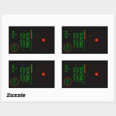 Paranormaler Geister-Tracker-Radar-Scanner-Display Rechteckiger Aufkleber (Blatt)