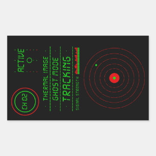 Paranormaler Geister-Tracker-Radar-Scanner-Display Rechteckiger Aufkleber