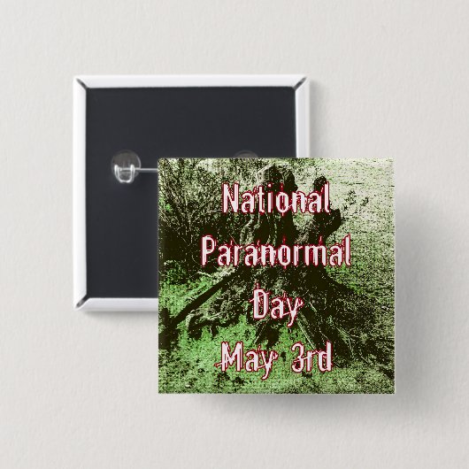 Paranormaler Nationalbaum Button (Vorne & Hinten)