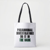 Paranormaler Spaß der Ermittler (schwarz) Tasche (Vorderseite)