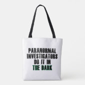 Paranormaler Spaß der Ermittler (schwarz) Tasche (Rückseite)