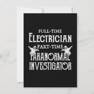 Paranormales Geschenk für berufliche Elektriker Mitteilungskarte