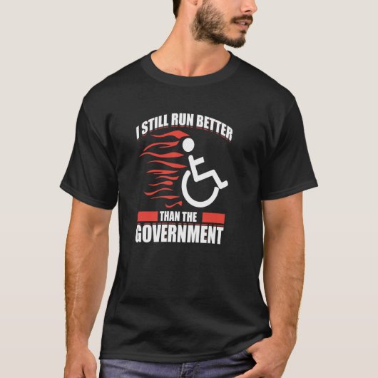Paraplegium für behinderte Rollstuhlfahrer T-Shirt (Vorderseite)