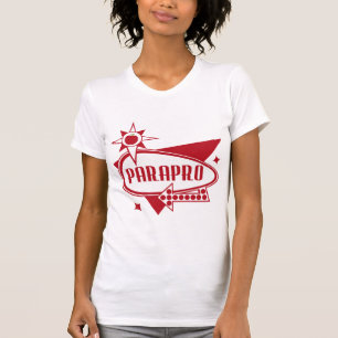 Parapro - Retro rote Sechzigerjahre inspiriertes T-Shirt