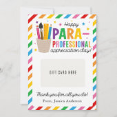 Paraprofessional Appreciation Day Gift Card Holder Einladung (Vorderseite)