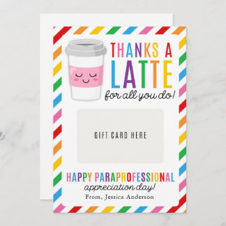 Paraprofessional Appreciation Day Gift Card Holder Einladung