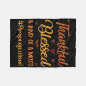 Paraprofessional Danksagend gesegneter Erntedank F Fleecedecke (Vorderseite (Horizontal))