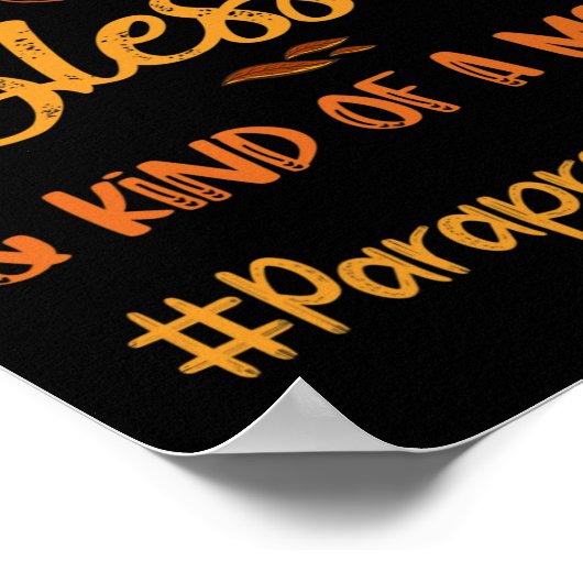 Paraprofessional Danksagend gesegneter Erntedank F Poster (Ecke)