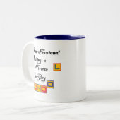 PARAPROFESSIONAL, DER UNTERSCHEIDET ZWEIFARBIGE TASSE (Vorderseite Links)