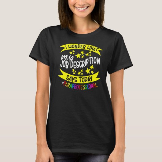 Paraprofessional Educator Teachers Assistant Para T-Shirt (Vorderseite)