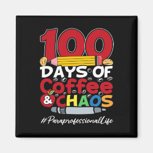 Paraprofessional Happy Women 100 Tage Kaffee und Magnet