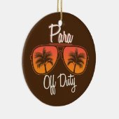 Paraprofessional Para Off Duty Teacher Palm Keramik Ornament (Rechts)