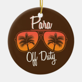 Paraprofessional Para Off Duty Teacher Palm Keramik Ornament