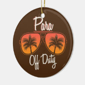 Paraprofessional Para Off Duty Teacher Palm Keramik Ornament (Links)