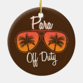 Paraprofessional Para Off Duty Teacher Palm Keramik Ornament (Hinten)