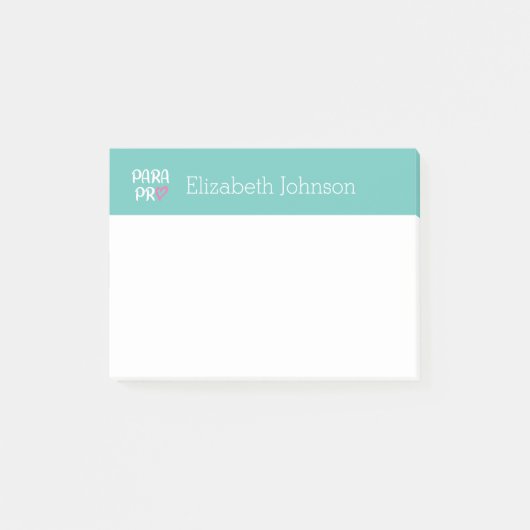 Paraprofessional Para Pro Herzgeschenk Post-it Klebezettel (Vorderseite)