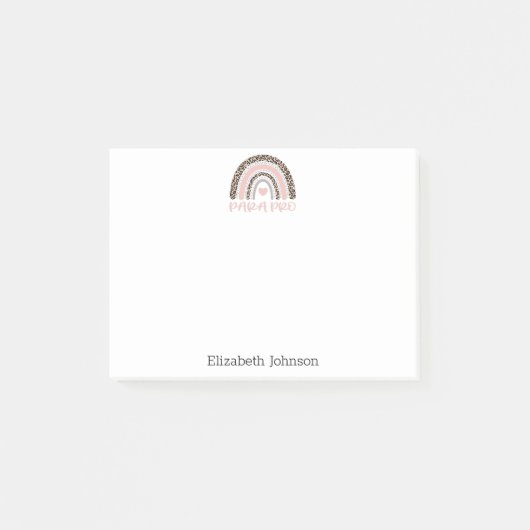 Paraprofessional Para Pro Regenbogen Geschenk Post-it Klebezettel (Vorderseite)