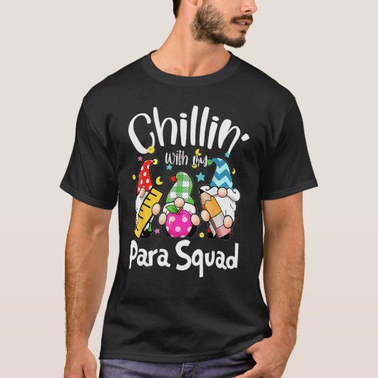 Paraprofessional Para Squad Chillin Gnomes Christm T-Shirt (Vorderseite)