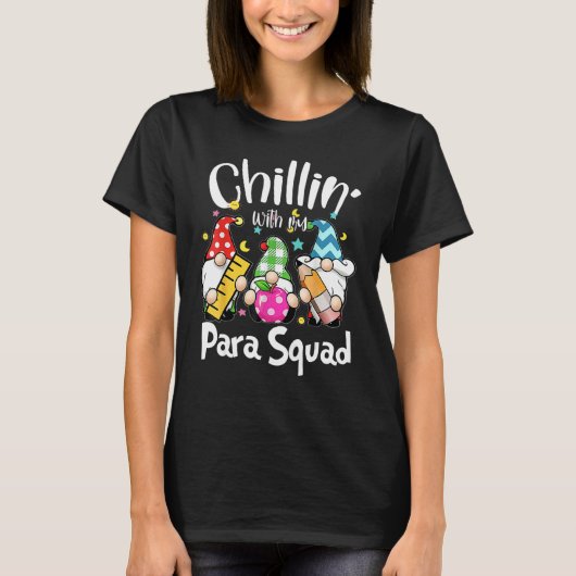 Paraprofessional Para Squad Chillin Gnomes Christm T-Shirt (Vorderseite)