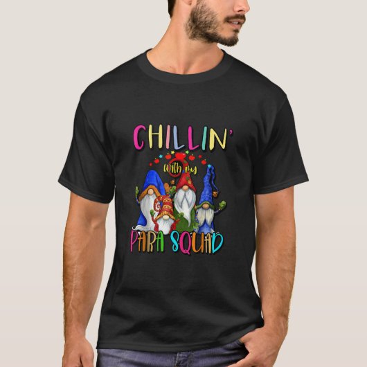 Paraprofessional Para Squad Chillin Gnomes Christm T-Shirt (Vorderseite)