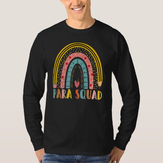 Paraprofessional Para Squad Crew Boho Rain T-Shirt (Vorderseite)