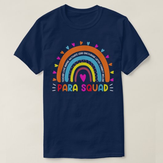 Paraprofessional Para Squad Crew Boho Rain T-Shirt (Design vorne)