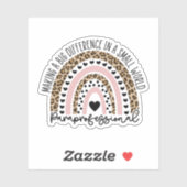 Paraprofessional Rainbow, Para Teacher Gift Aufkleber (Blatt)