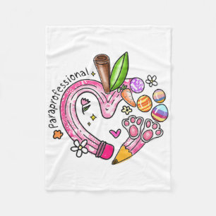 Paraprofessioneller Bleistift Apfel Bunny Eier Ost Fleecedecke
