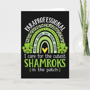 Paraprofessioneller Süßeste Shamrocks Lehrer St. P Karte