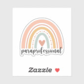 Paraprofessionelles Geschenk, Para-Lehrer Rainbow Aufkleber (Blatt)