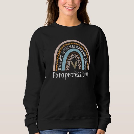 Paraprofessionelles Lebensregenbogen Para-Lehrer P Sweatshirt (Vorderseite)