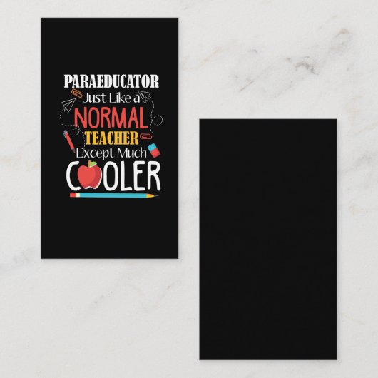 Paraprofi-Klassenassistent Visitenkarte (Vorne/Hinten)