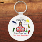 Parapros haben auch Klasse! Crayons & Schoolhouse Schlüsselanhänger (Vorderseite)