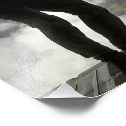 Parareskuemen springen aus der Rückseite einer C-1 Fotodruck (Ecke)