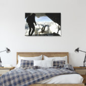 Parareskuemen springen aus der Rückseite einer C-1 Leinwanddruck (Insitu (Schlafzimmer))